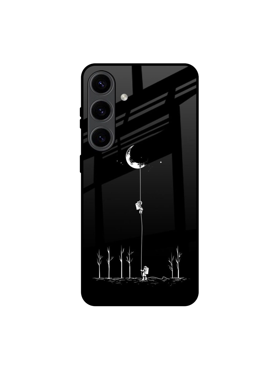 

QRIOH Quirky Printed Samsung Galaxy S24 5G Back Case Mobile Accessories, Black