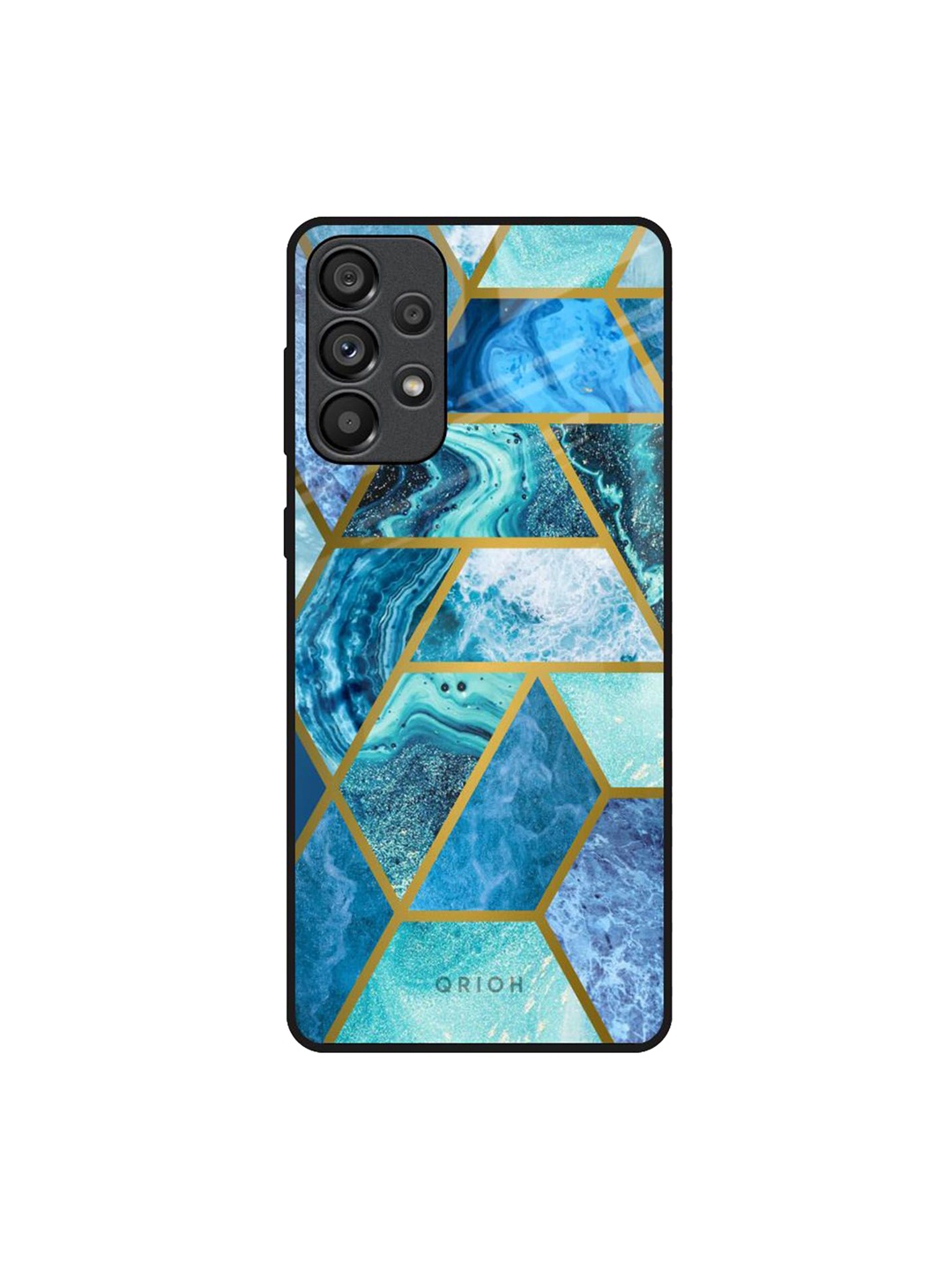 

QRIOH Geometric Printed Samsung Galaxy A33 5G Back Case Mobile Accessories, Blue