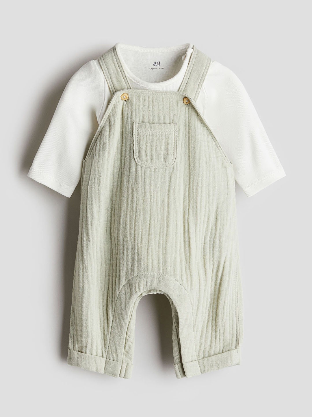 

H&M 2-Piece Cotton Set, Green