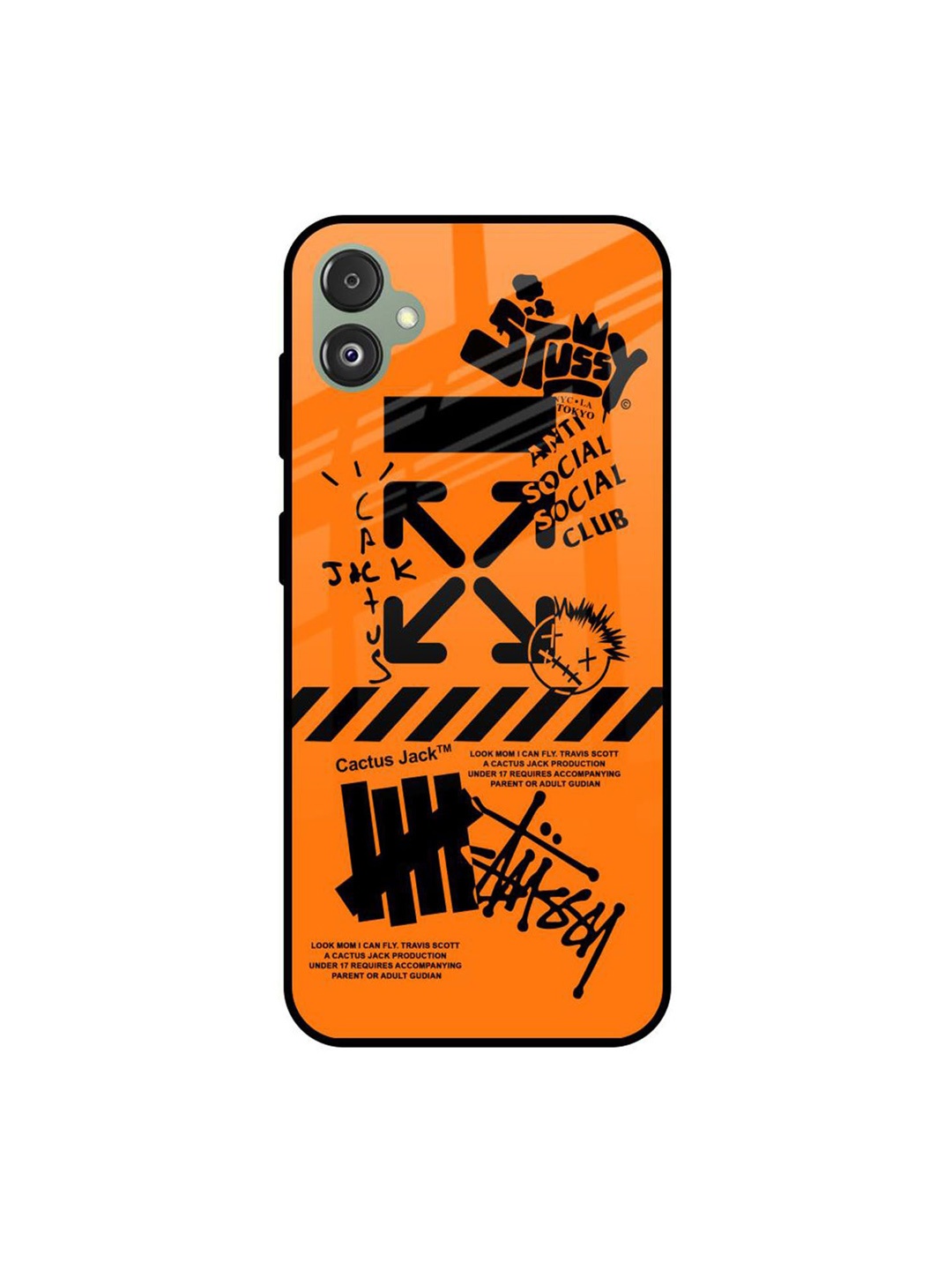 

QRIOH Typography Printed Samsung Galaxy F14 5G Back Case Mobile Accessories, Orange