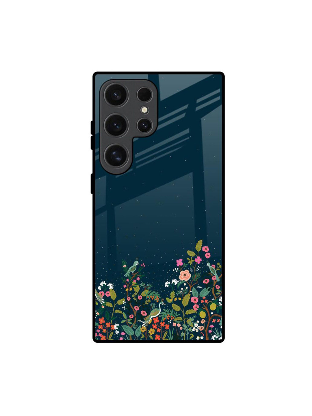 

QRIOH Floral Printed Samsung Galaxy S24 Ultra 5G Back Case Mobile Accessories, Green
