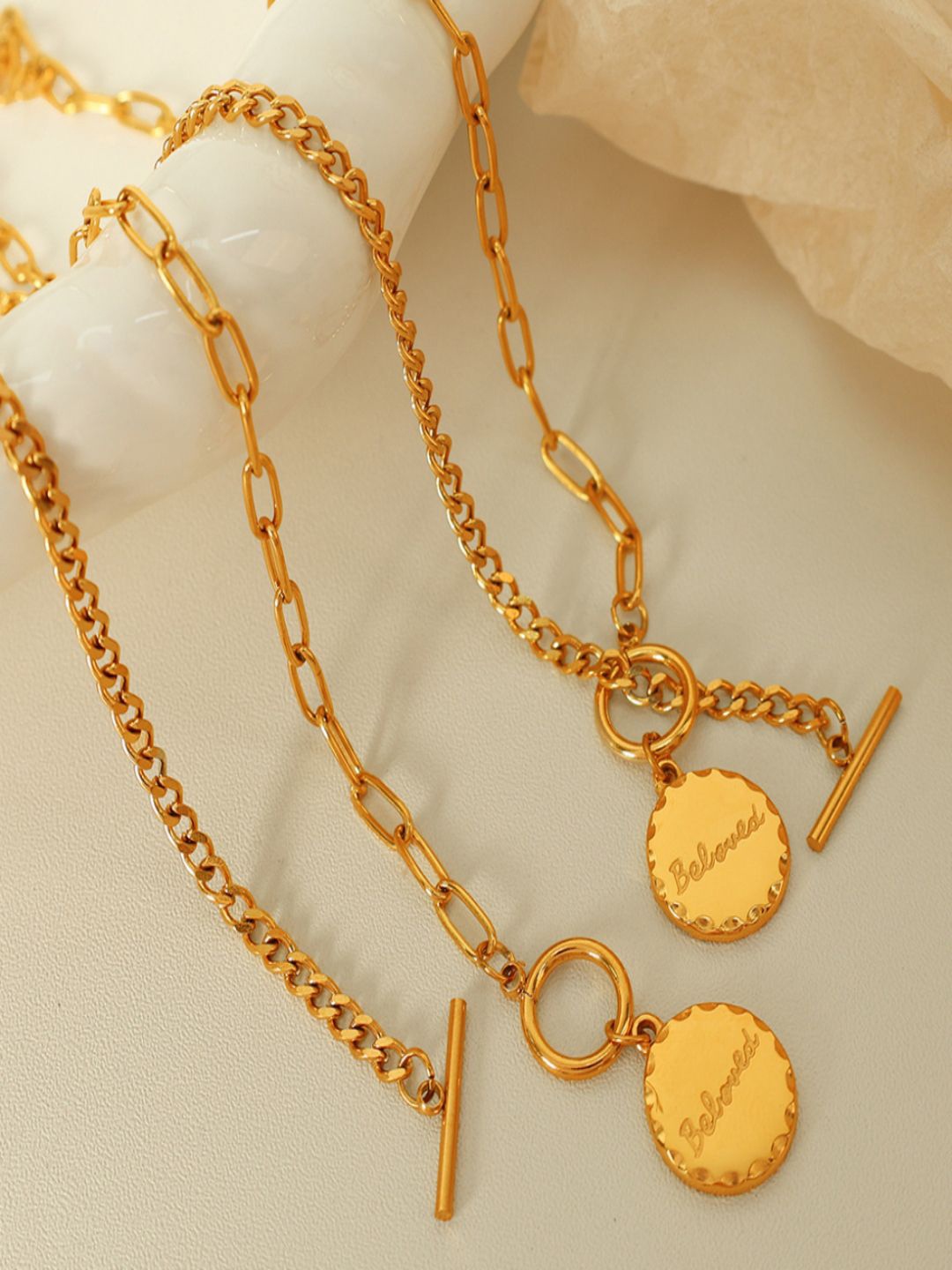 

AQUASTREET Beloved 18K Gold-Plated Link Chain