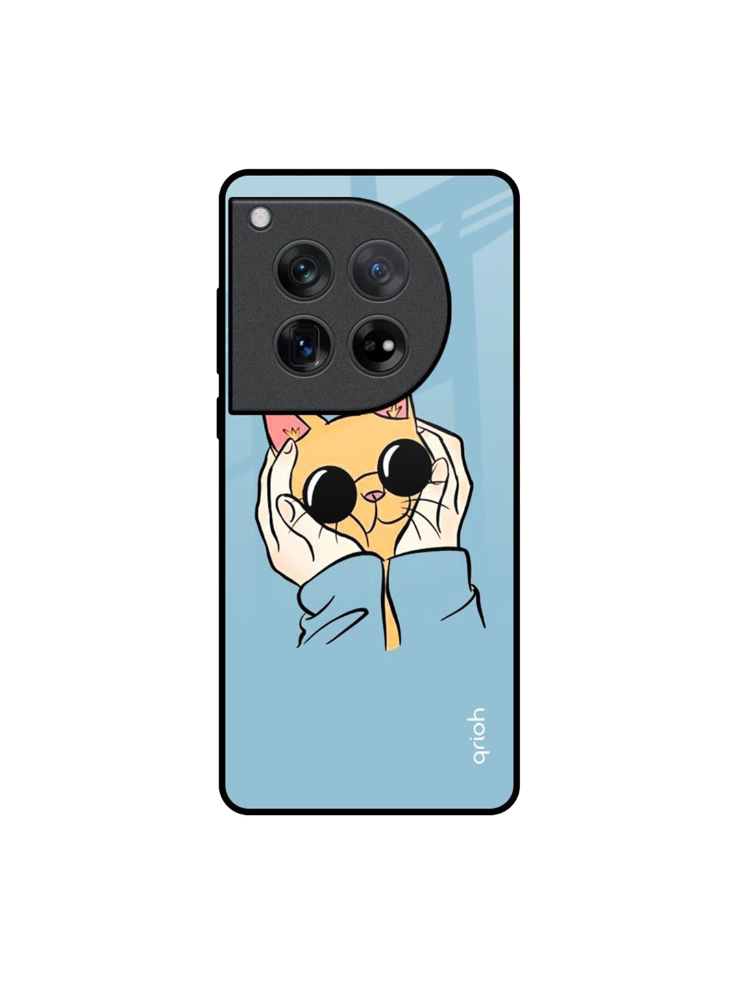 

QRIOH Quirky Printed Oneplus 12 Back Case Mobile Accessories, Blue