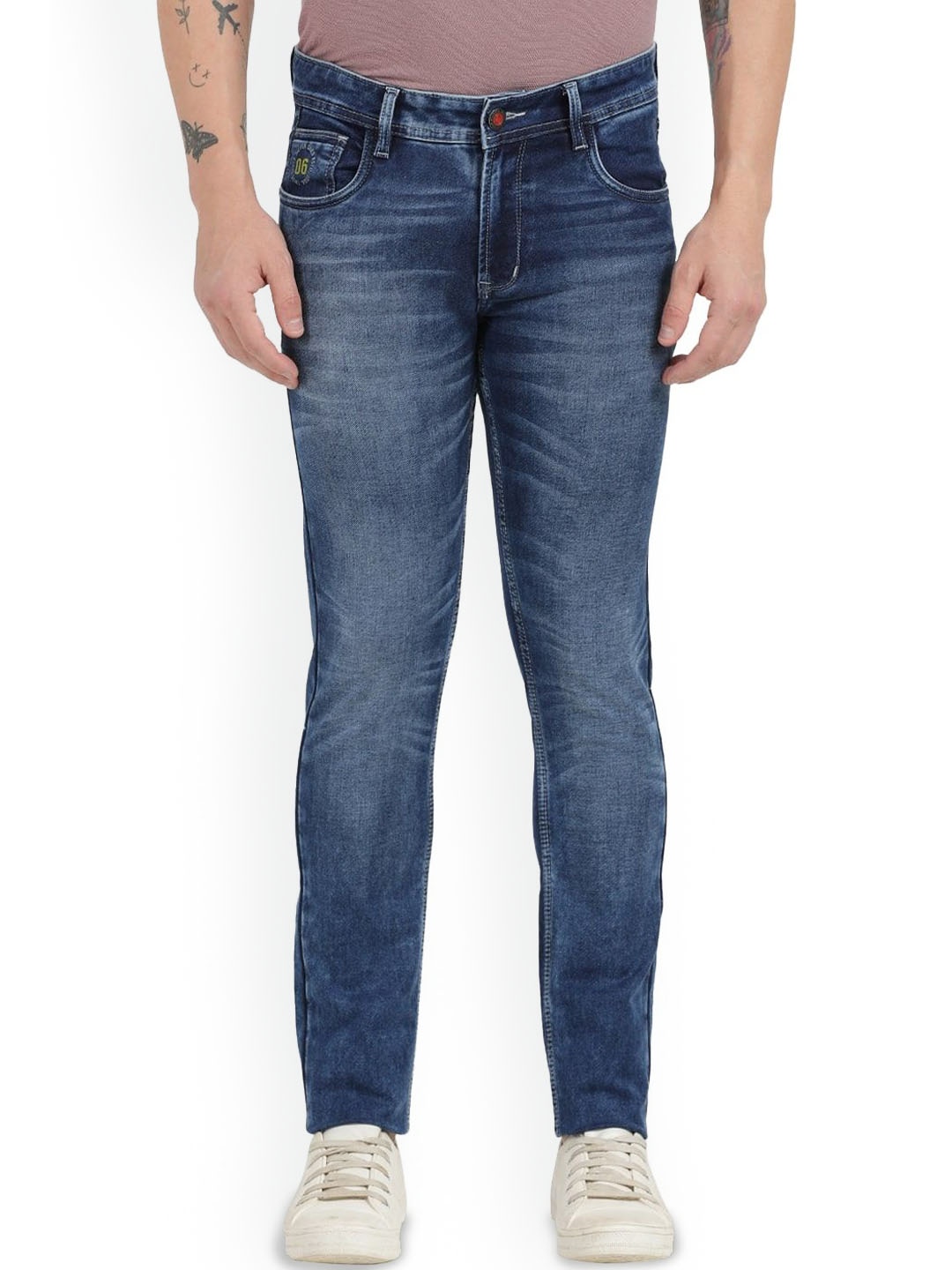 

Clarke Gable Men Skinny Fit Light Fade Stretchable Jeans, Blue