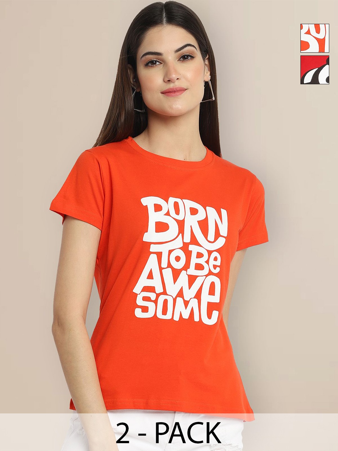 

Metronaut Women Typography 2 Printed T-shirt, Multi