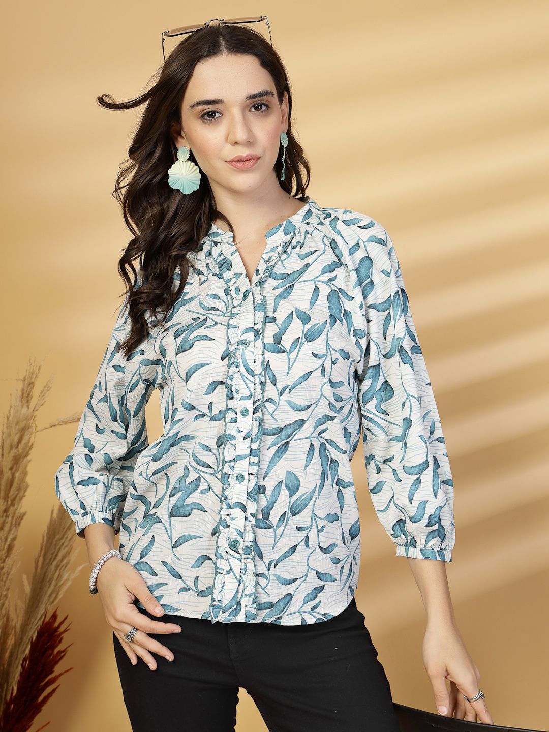 

T TRYON ULTIMATE Print Top, Green