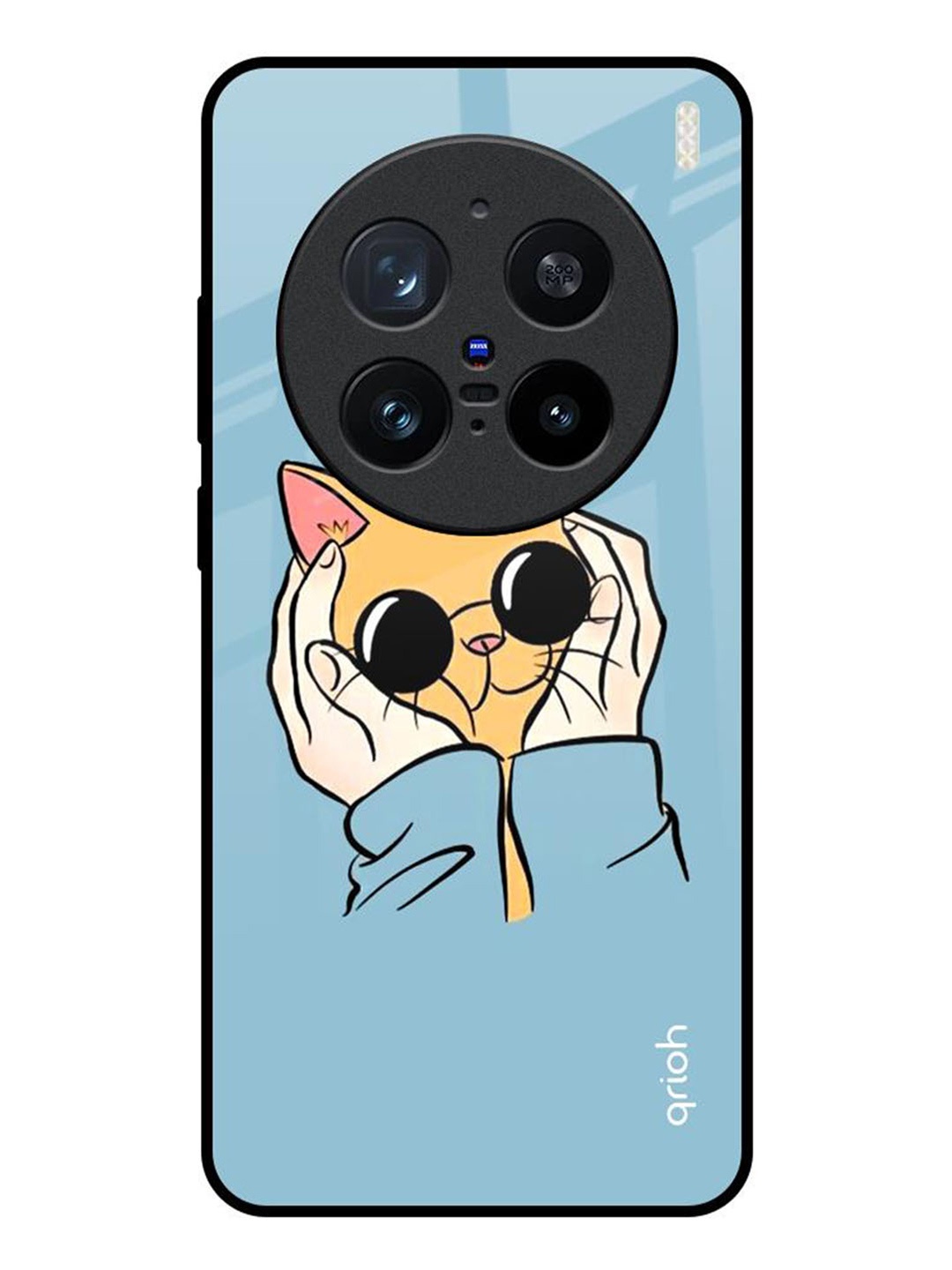 

QRIOH Quirky Printed Vivo X200 Pro 5G Back Case Mobile Accessories, Blue