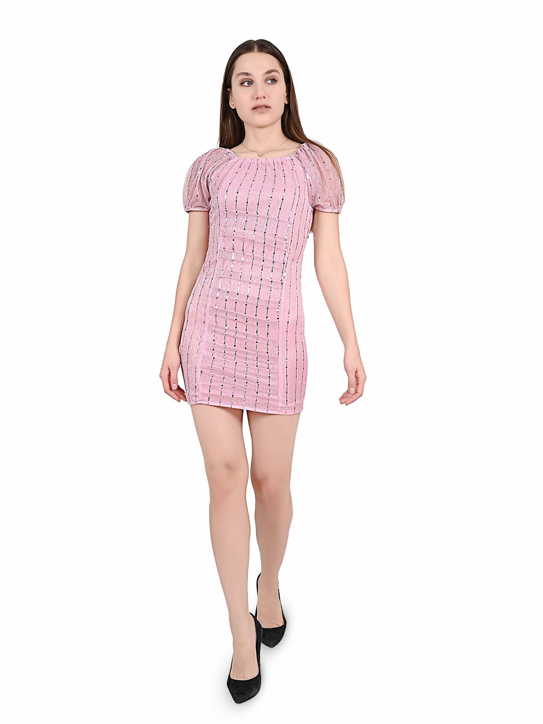

HAINAH Sheath Mini Dress, Pink