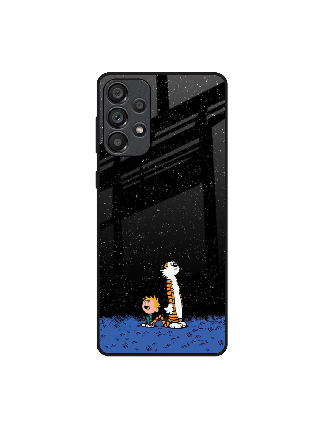 

QRIOH Quirky Printed Samsung Galaxy A73 5G Back Case Mobile Accessories, Black
