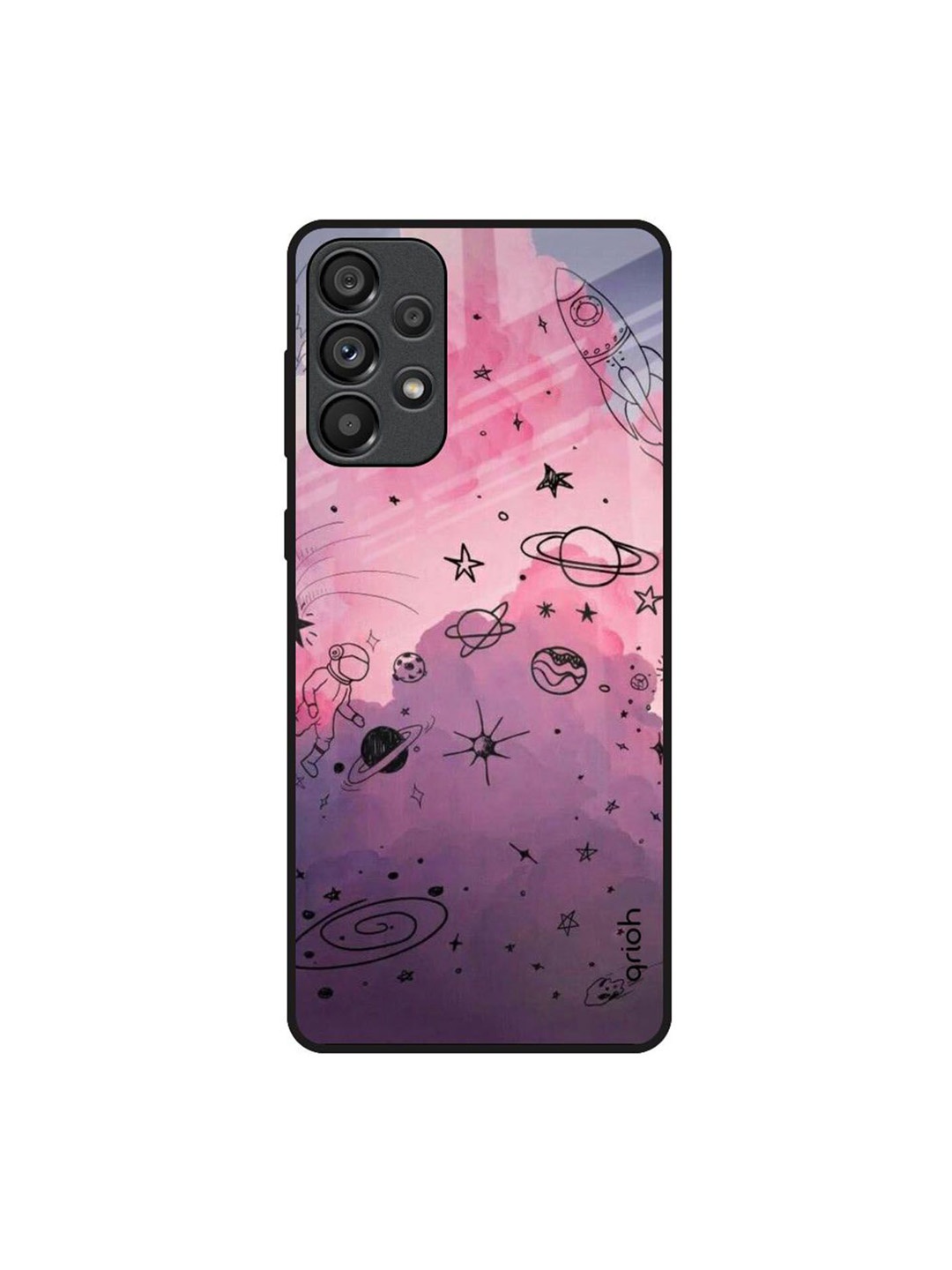 

QRIOH Quirky Printed Samsung Galaxy A73 5G Back Case Mobile Accessories, Purple