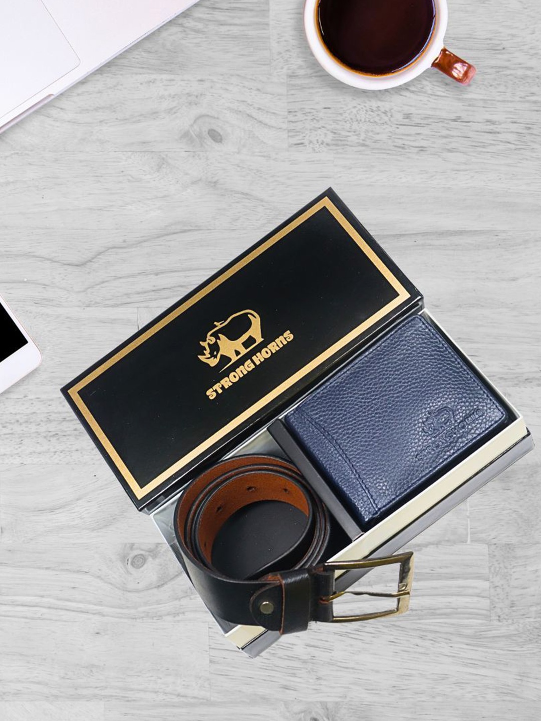 

STRONG HORNS Men Accessory Gift Set of, Black