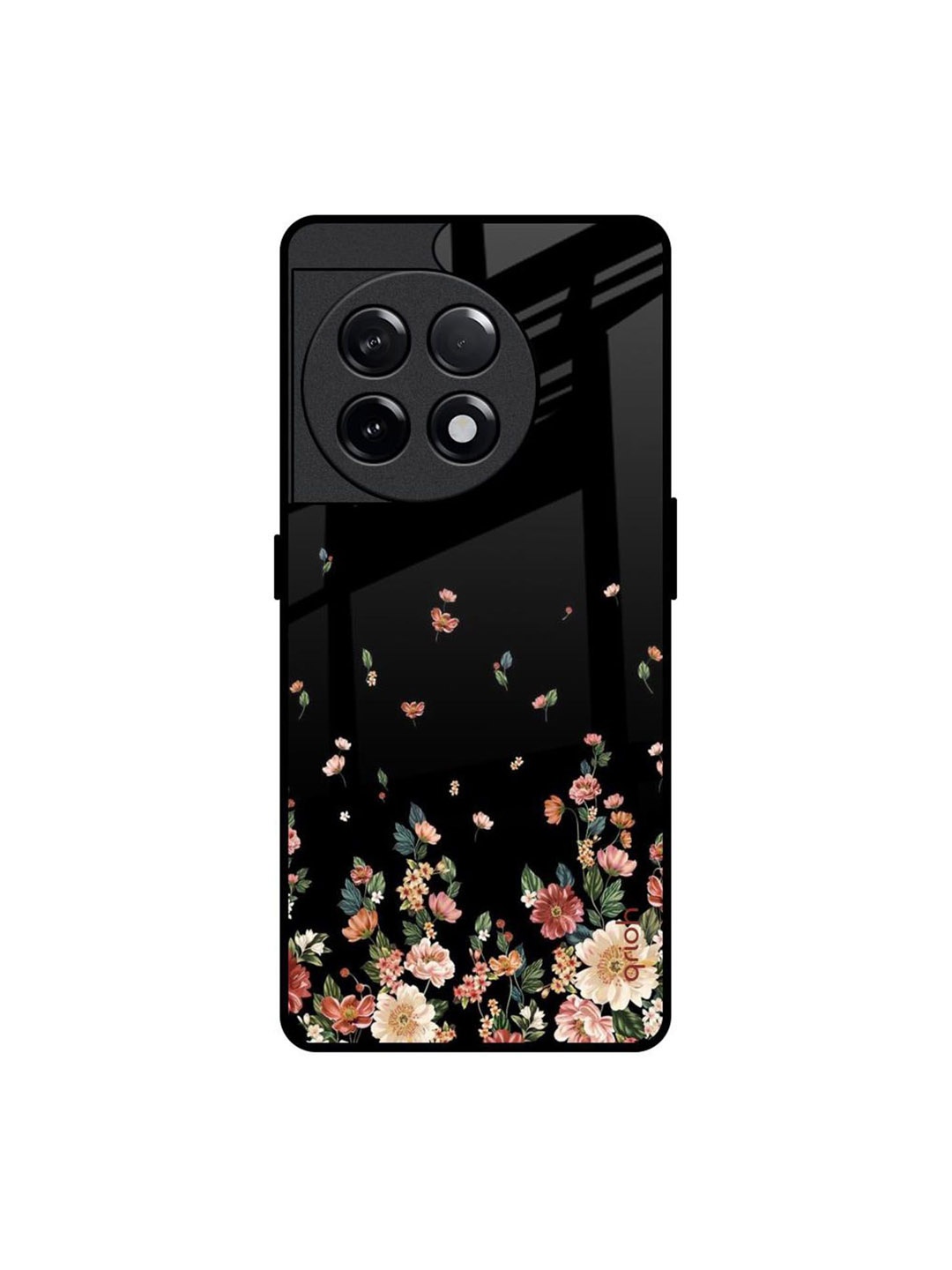 

QRIOH Floral Printed OnePlus 11R 5G Back Case Mobile Accessories, Black