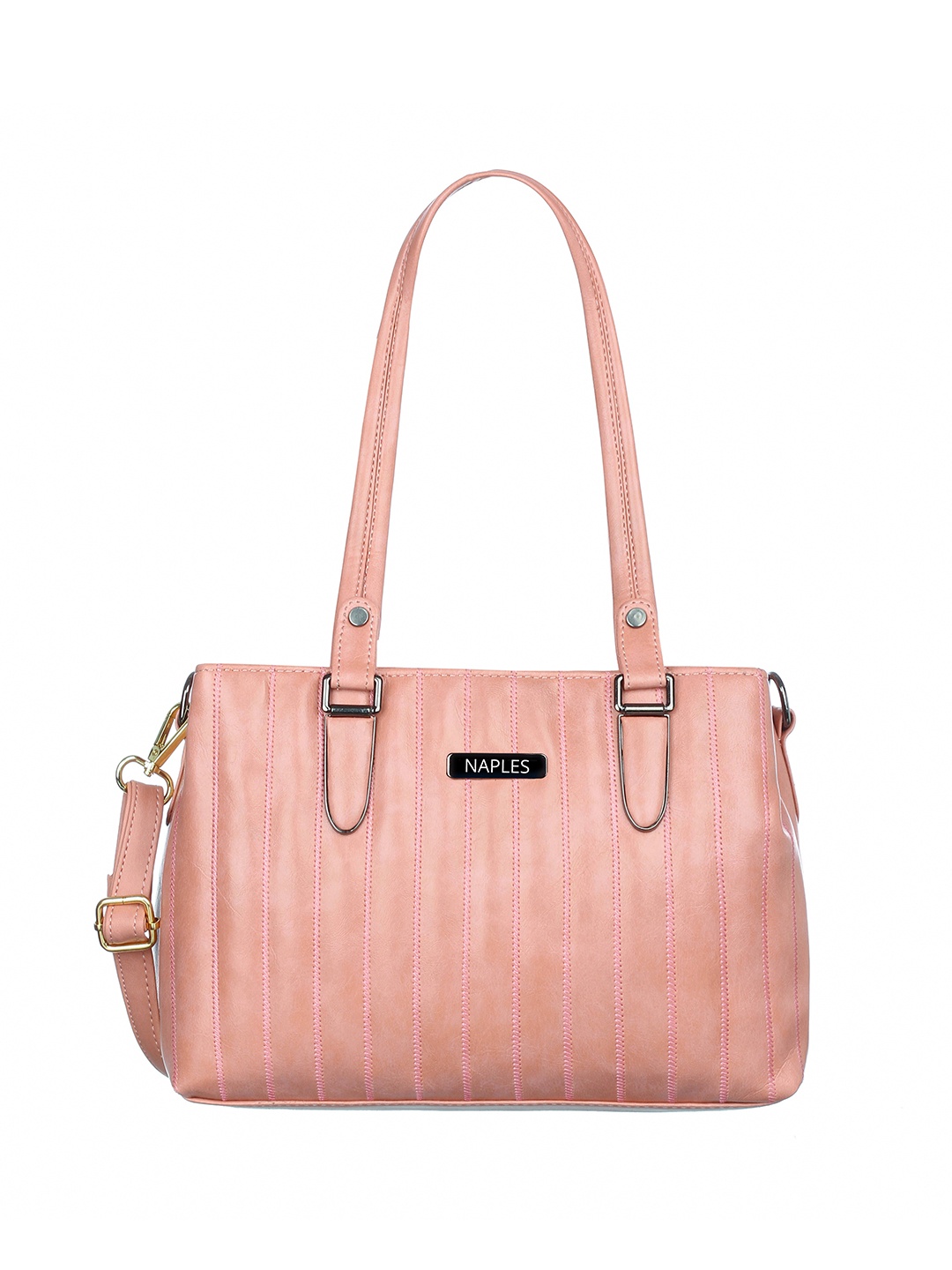 

Naples PU Structured Shoulder Bag, Pink