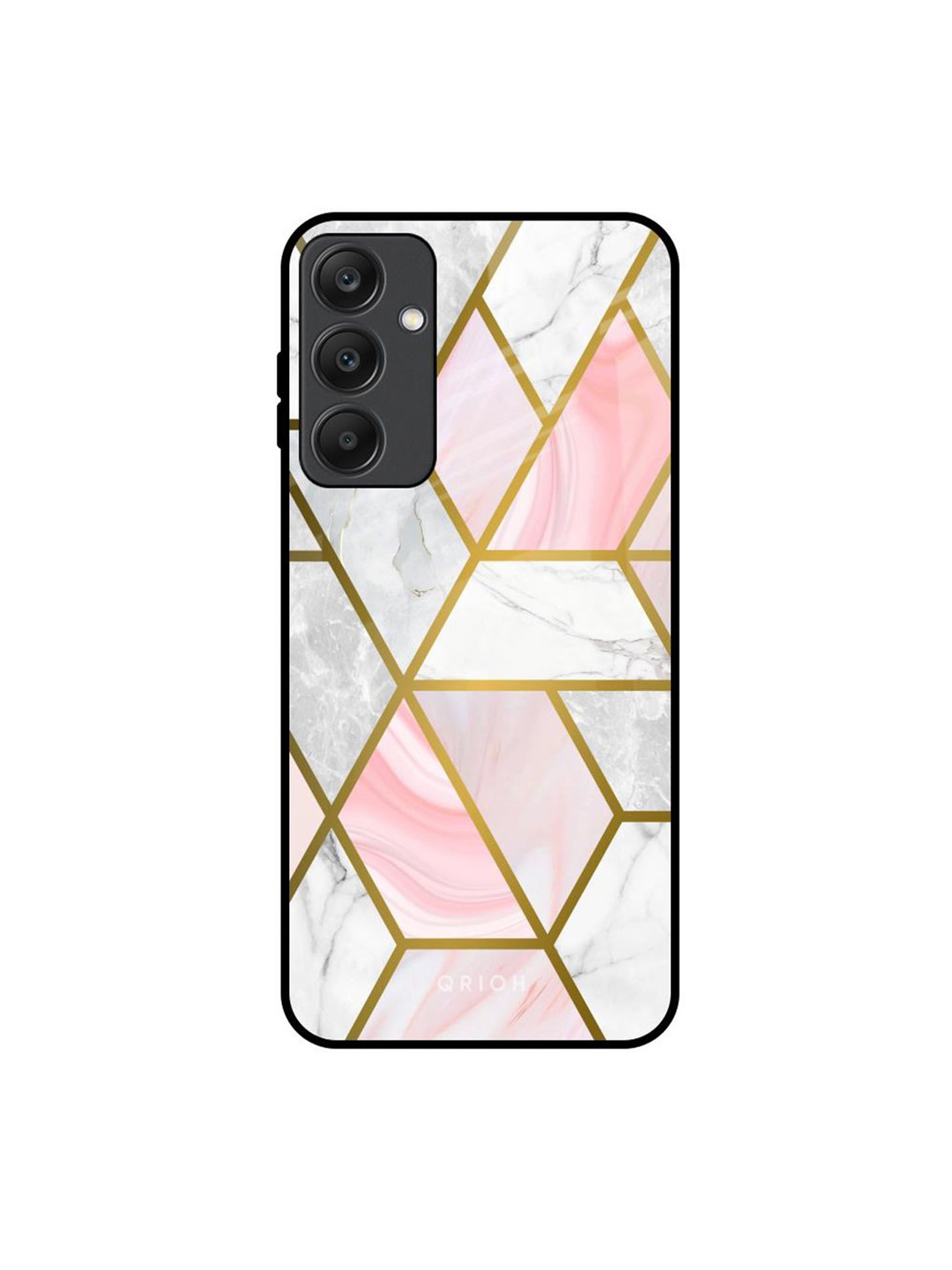 

QRIOH Geometric Printed Samsung Galaxy A25 5G Back Case Mobile Accessories, Pink