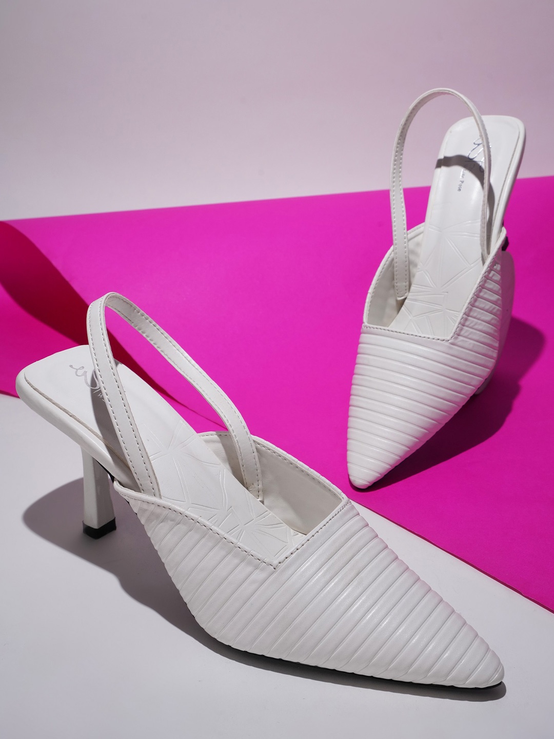 

Try Me Party Stiletto Sandals, White