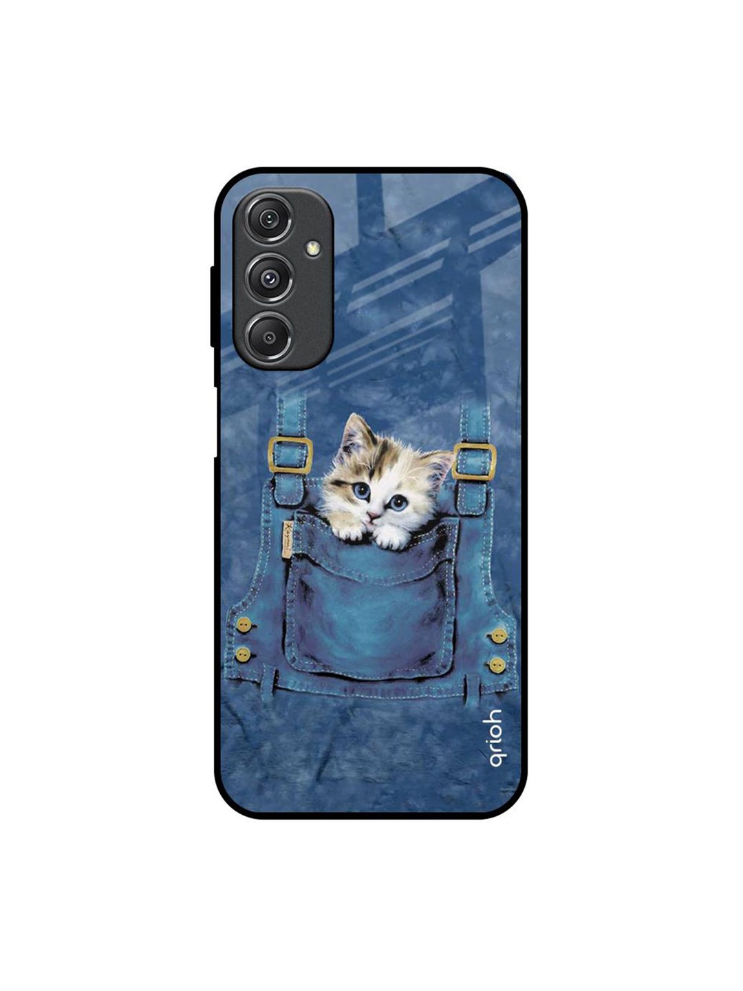 

QRIOH Quirky Printed Samsung Galaxy M34 5G Back Case Mobile Accessories, Blue