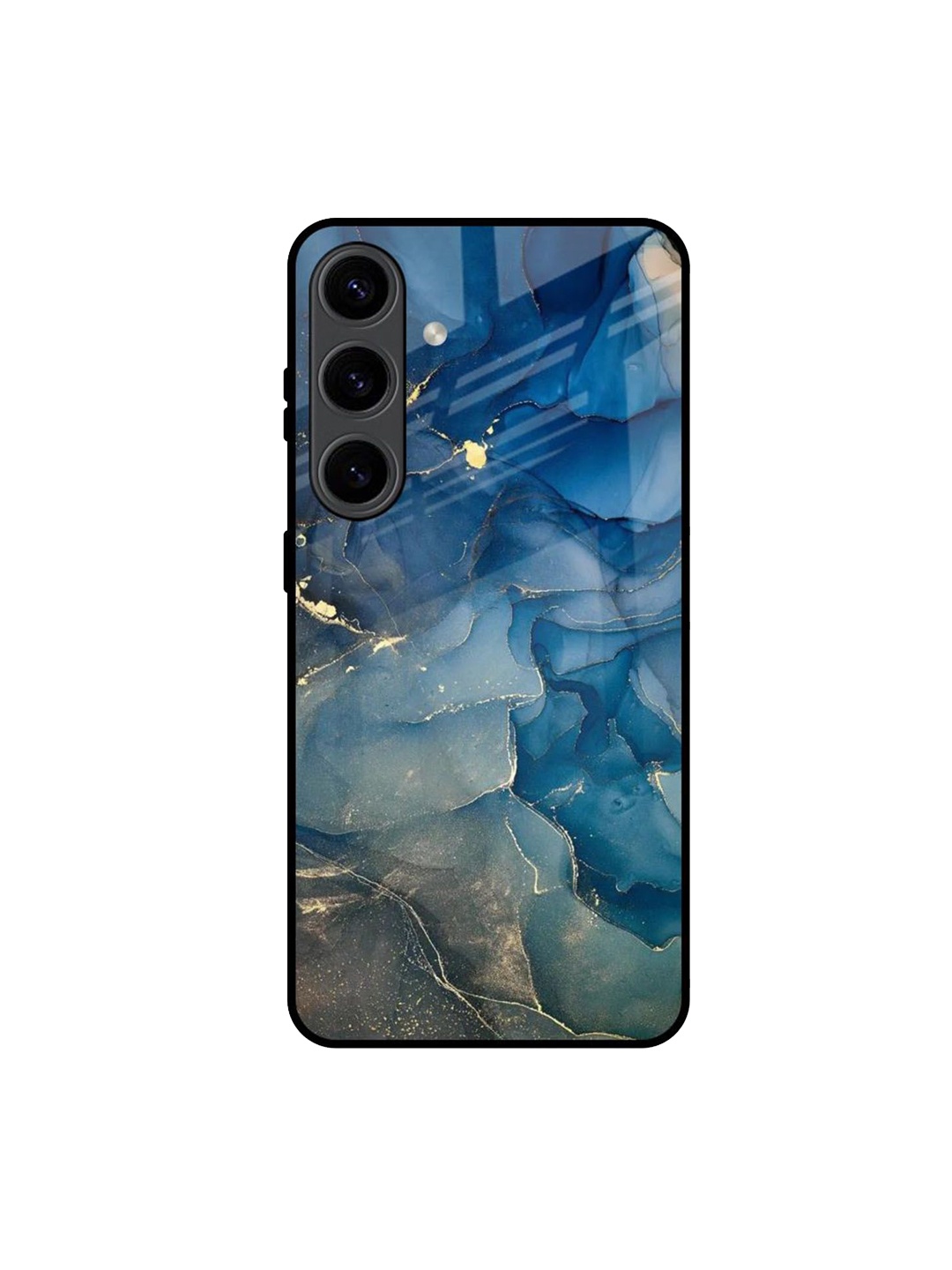 

QRIOH Abstract Printed Samsung Galaxy S24 5G Back Case Mobile Accessories, Blue