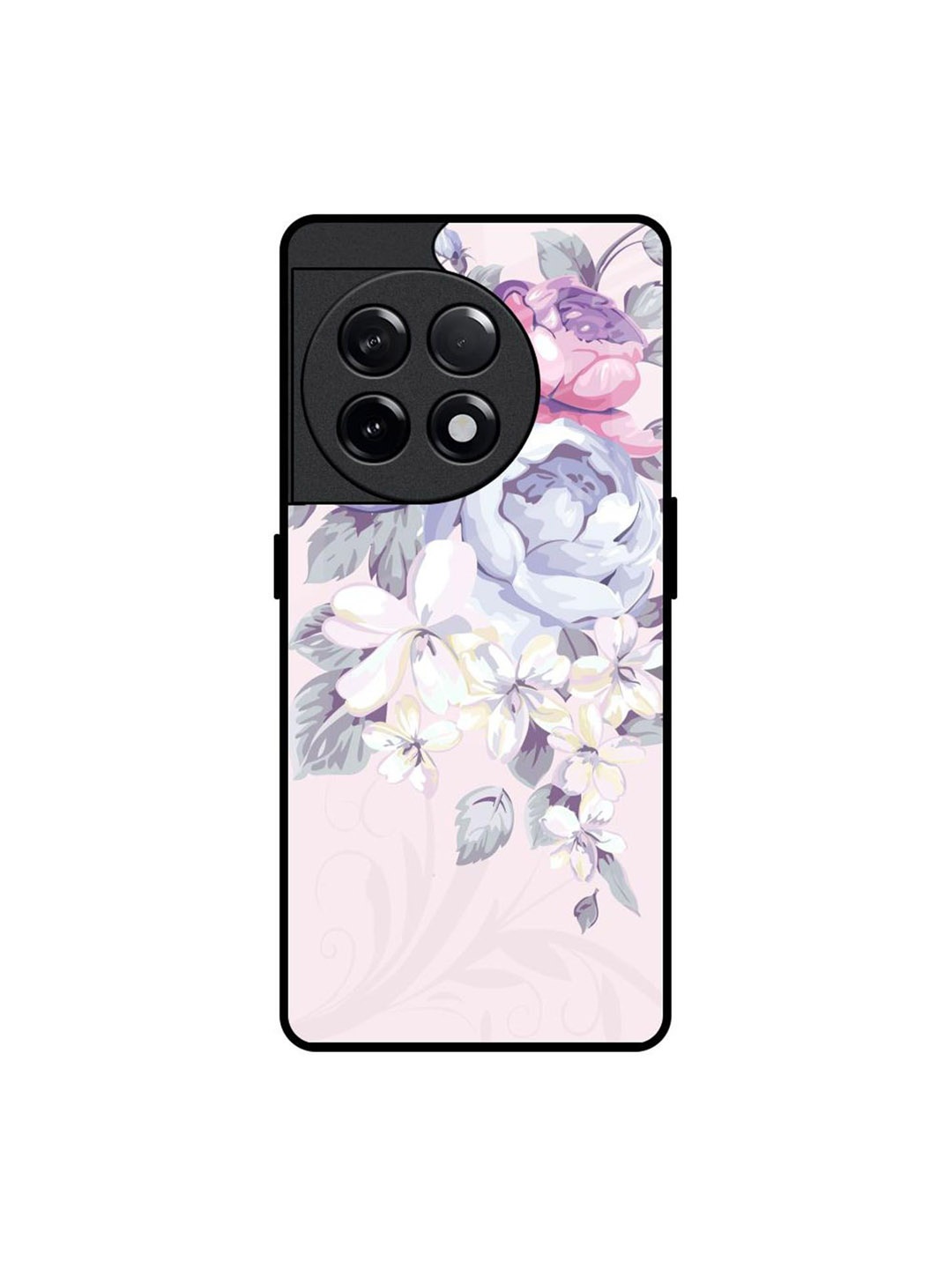 

QRIOH Floral Printed OnePlus 11R 5G Back Case Mobile Accessories, Off white