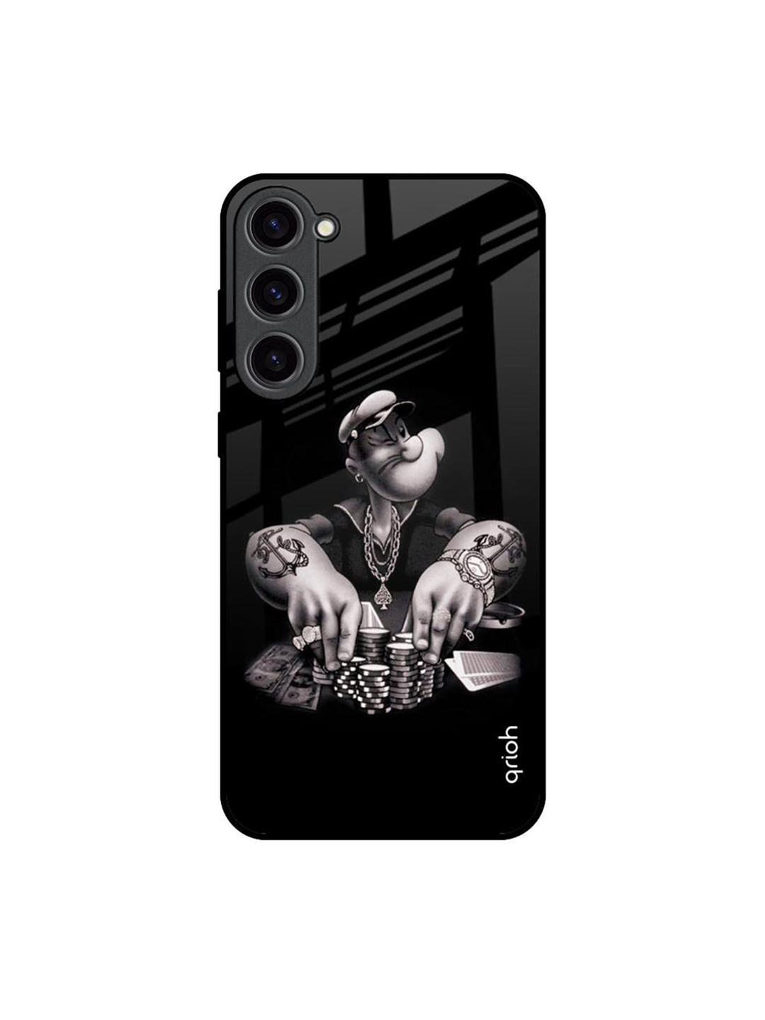 

QRIOH Quirky Printed Samsung Galaxy S23 Plus 5G Back Case Mobile Accessories, Black