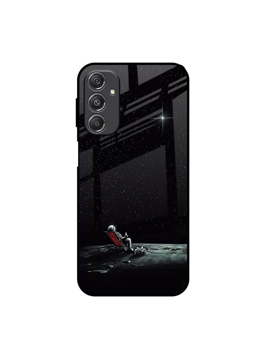 

QRIOH Quirky Printed Samsung Galaxy M34 5G Back Case Mobile Accessories, Black