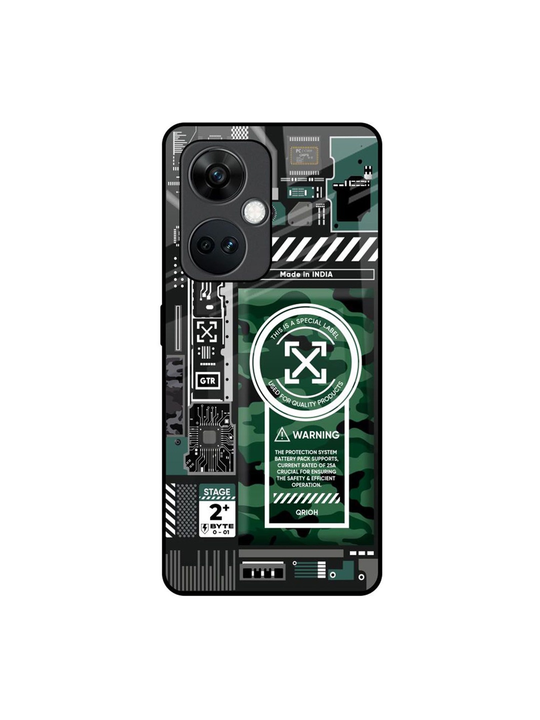 

QRIOH Typography Printed OnePlus Nord CE 3 5G Back Case Mobile Accessories, Green