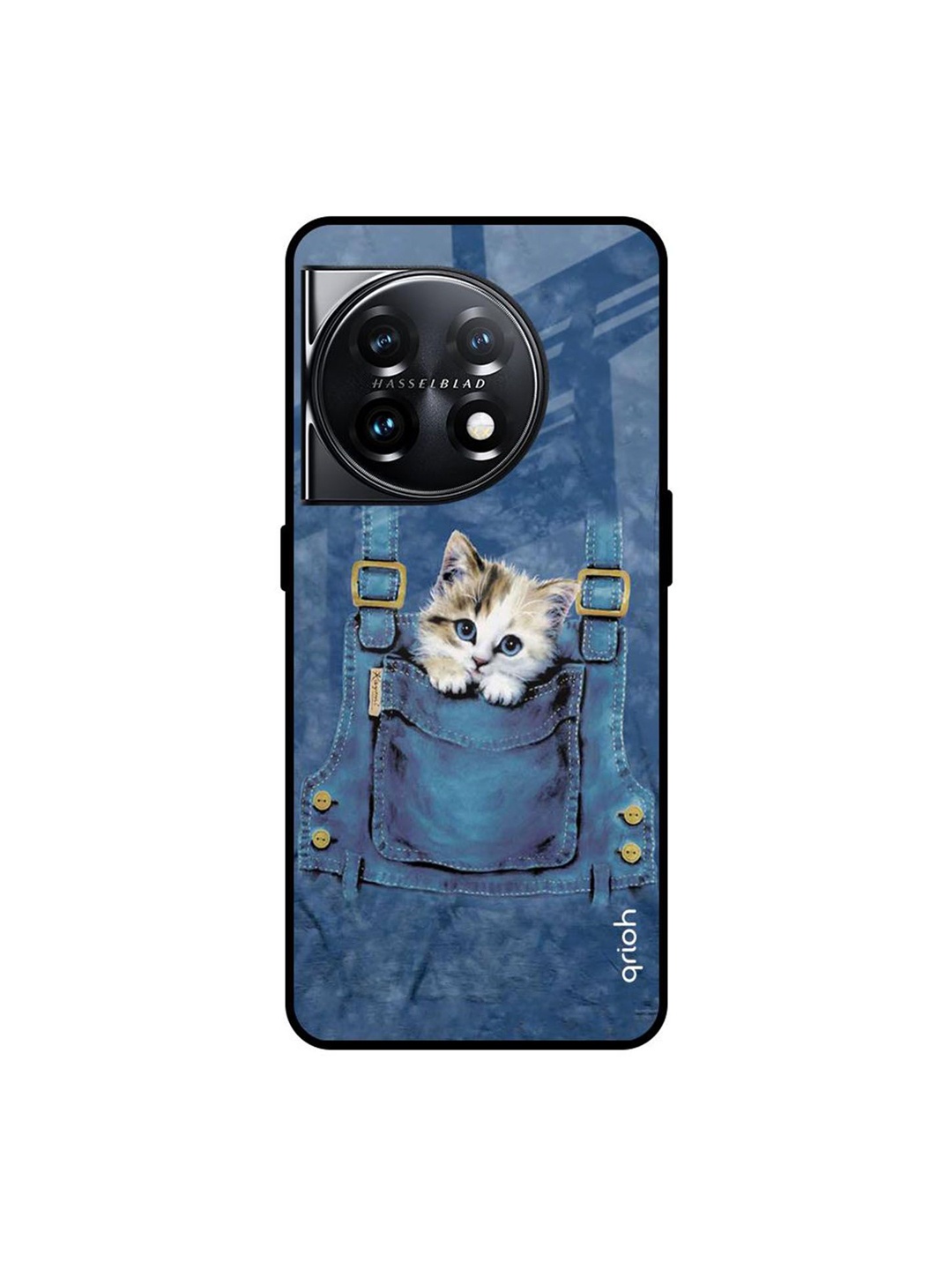 

QRIOH Quirky Printed OnePlus 11 5G Back Case Mobile Accessories, Blue