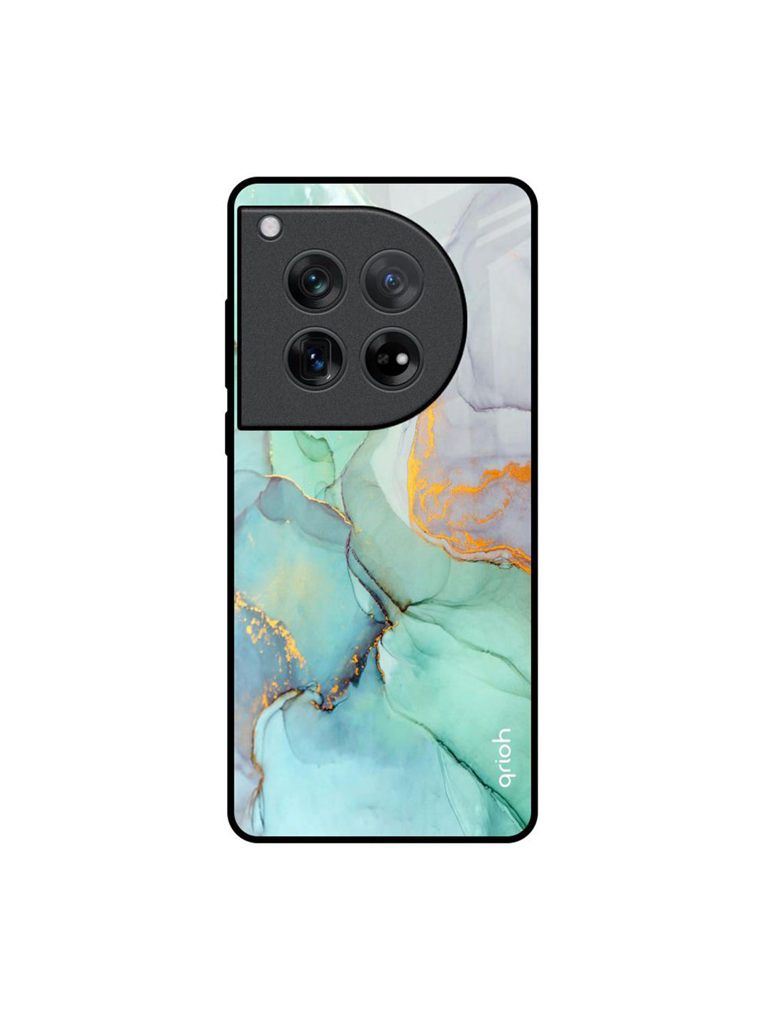 

QRIOH Abstract Printed Oneplus 12 Back Case Mobile Accessories, Green