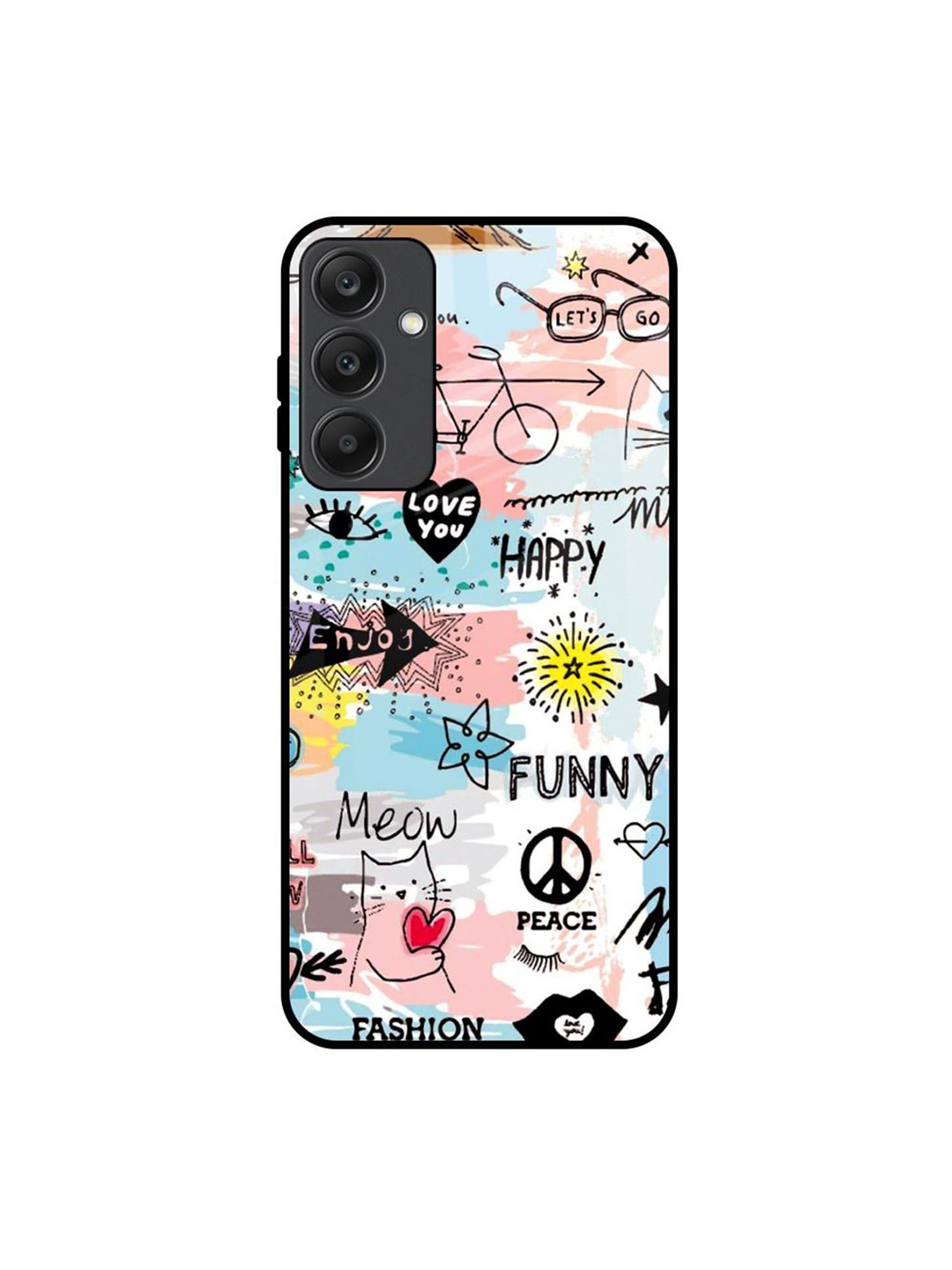 

QRIOH Typography Printed Samsung Galaxy A25 5G Back Case Mobile Accessories, Black