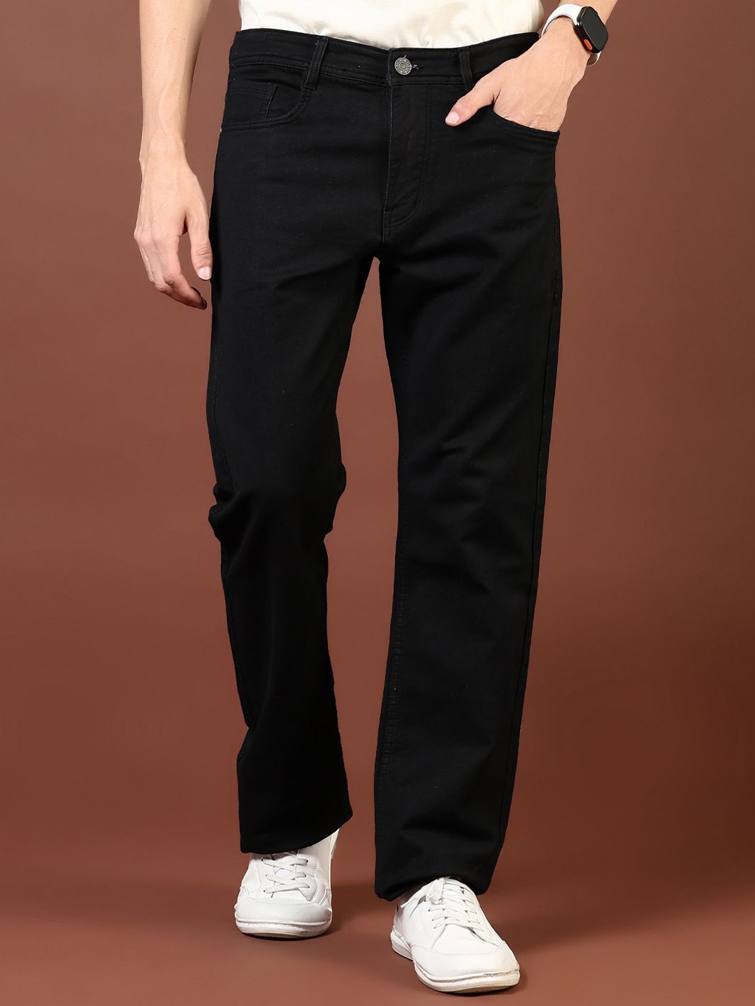 

V-Mart Men Regular Fit Light Fade Jeans, Black