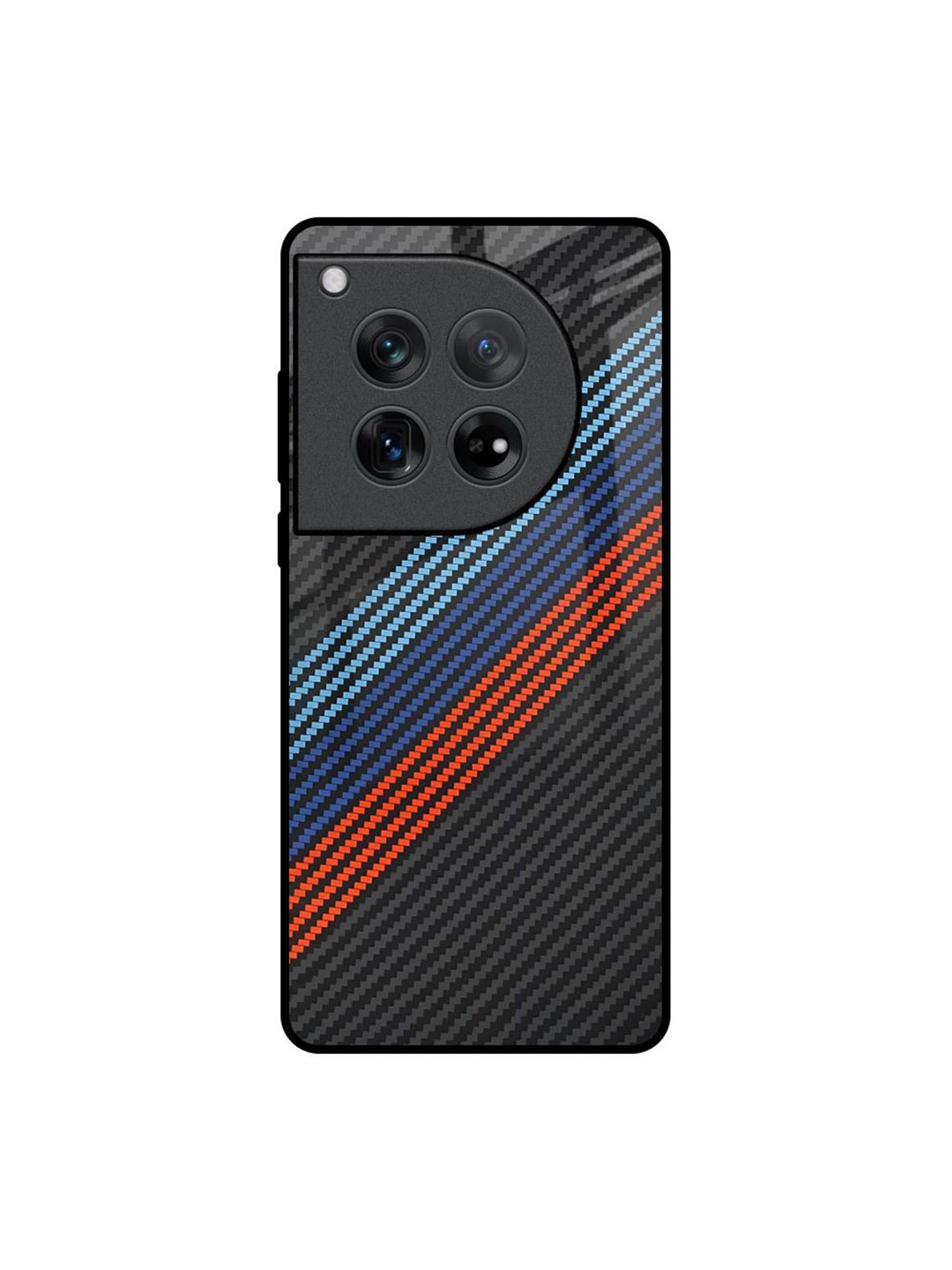 

QRIOH Abstract Printed Oneplus 12 Back Case Mobile Accessories, Black