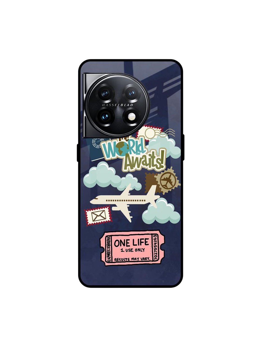 

QRIOH Floral Printed OnePlus 11 5G Back Case Mobile Accessories, Black