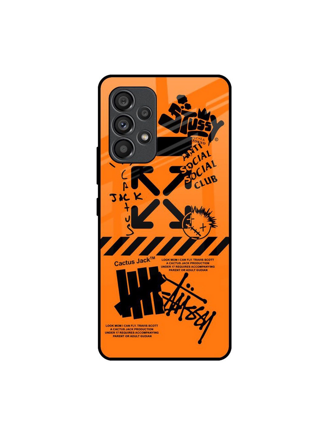 

QRIOH Typography Printed Samsung Galaxy A53 5G Back Case Mobile Accessories, Orange