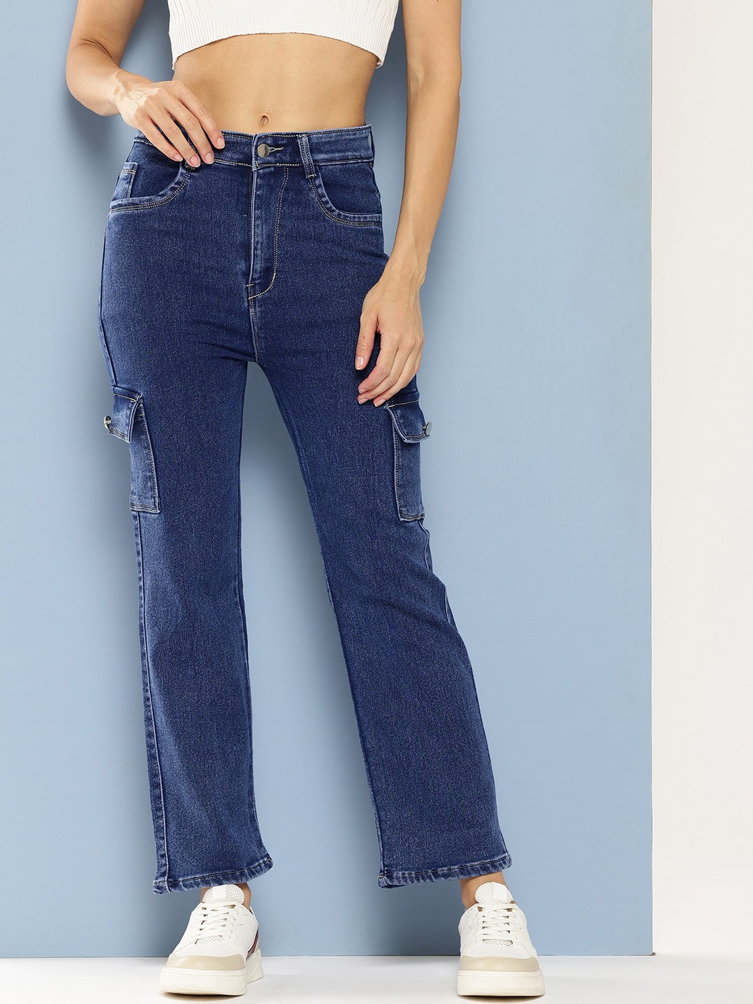 

CORSICA Women Low Distress Jeans, Blue