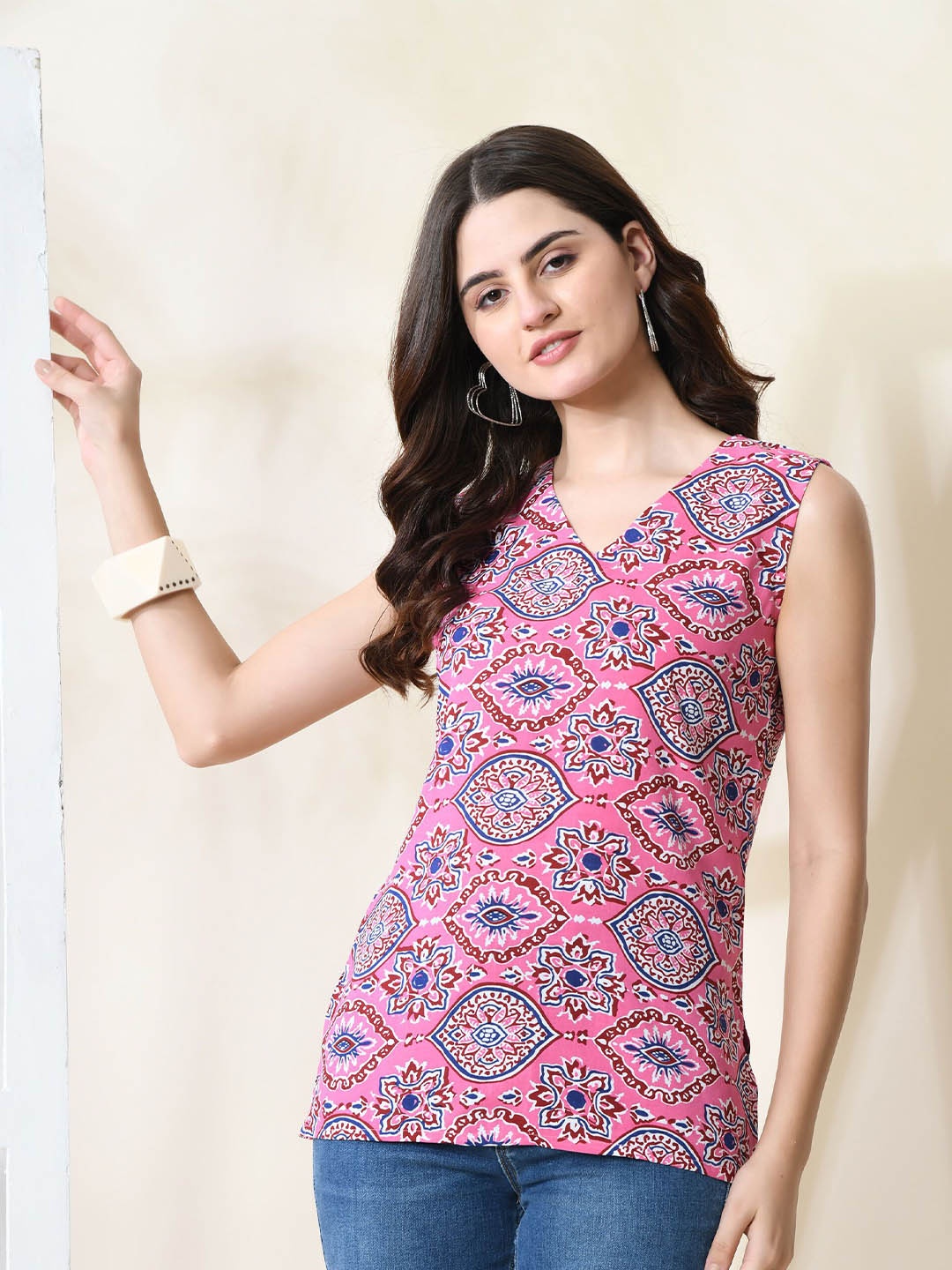

Metronaut Print Top, Pink