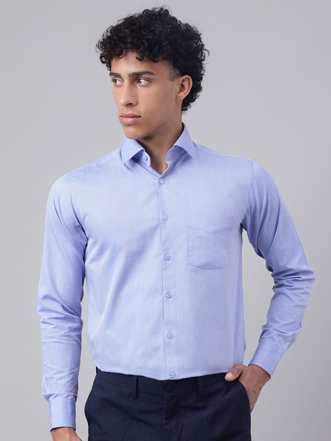 

Richlook Men Comfort Opaque Casual Shirt, Blue