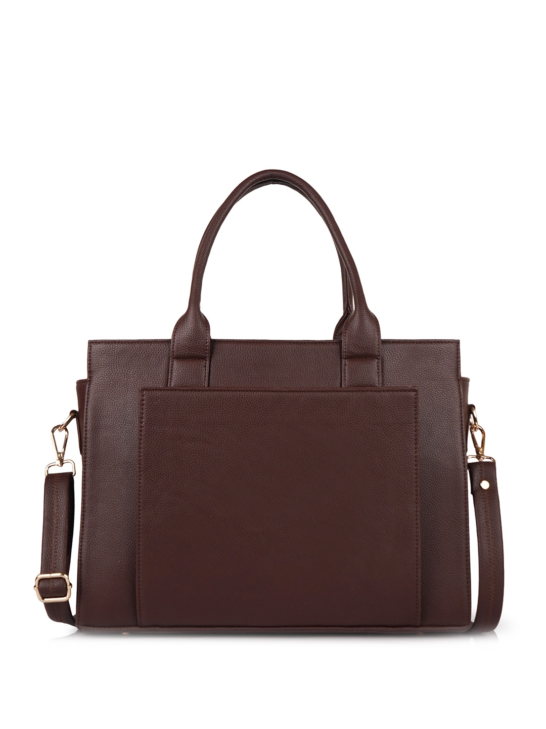 

ROMOFY Oversized Tote Bag with Cut Work, Brown