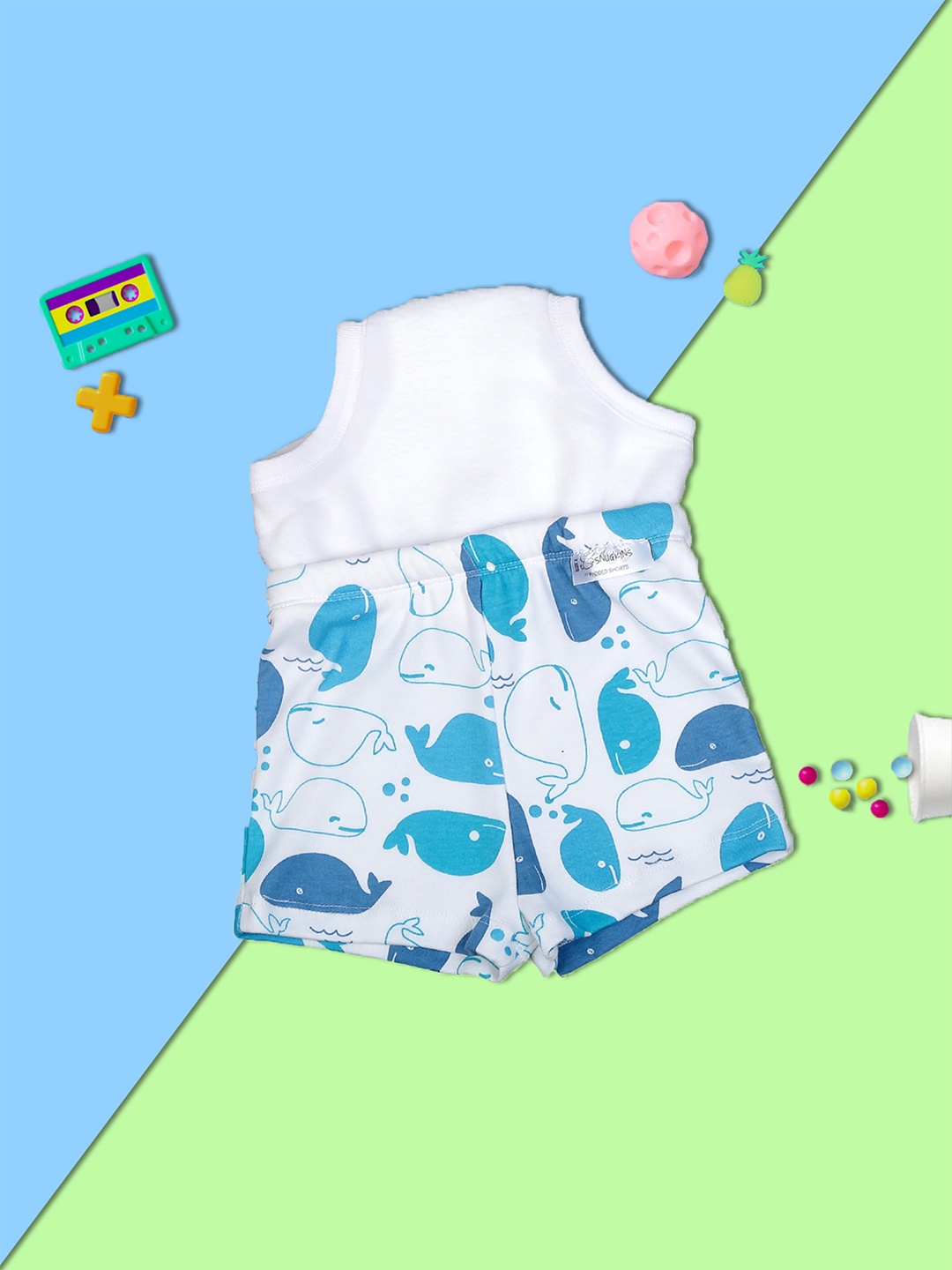 

Snugkins Toddlers Pack of 1 Printed Cotton Potty Training Shorts, Blue