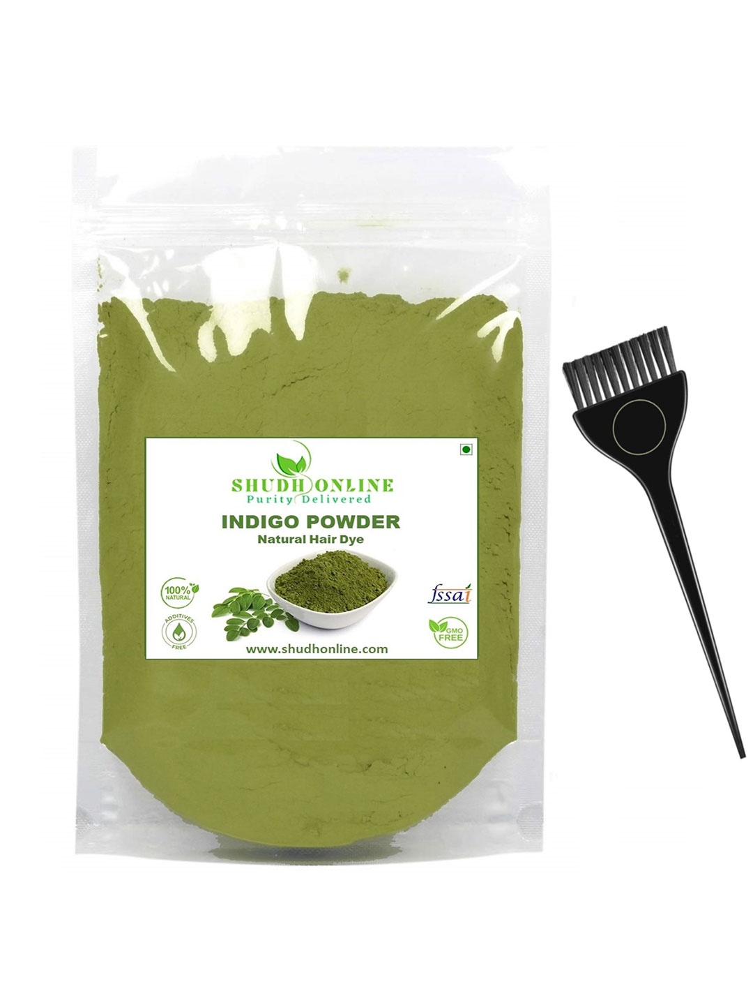 

Shudh Online Organic Indigo Powder Hair Colour For Grey Coverage- 200 g, Green