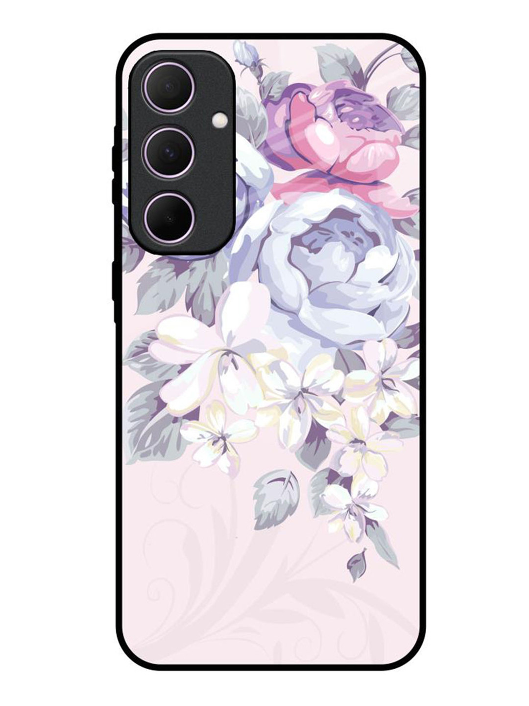 

QRIOH Floral Printed Samsung Galaxy A35 5G Back Case Mobile Accessories, Pink