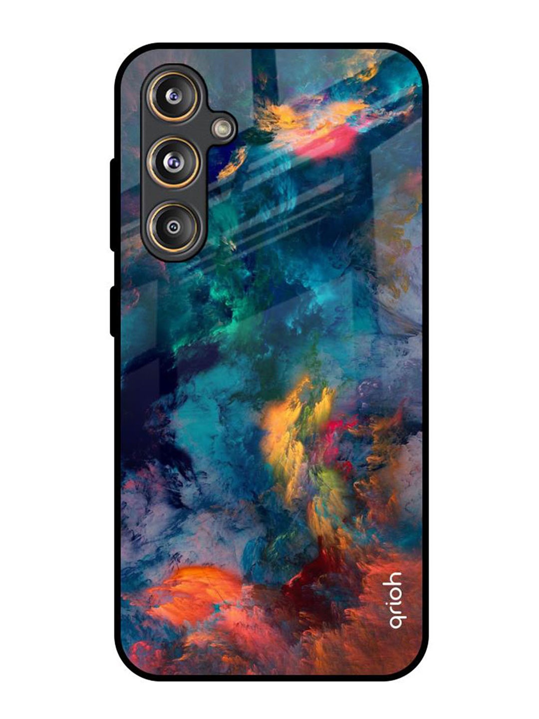 

QRIOH Abstract Printed Samsung Galaxy F55 5G Back Case Mobile Accessories, Black