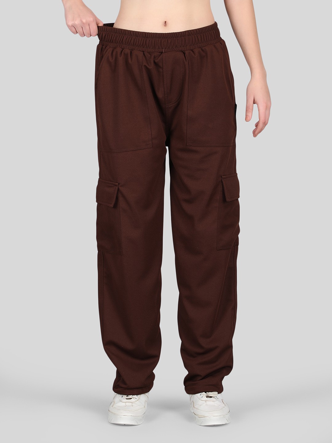 

Raxedo Women High-Waist Cargo Pants Trekking Pants, Brown
