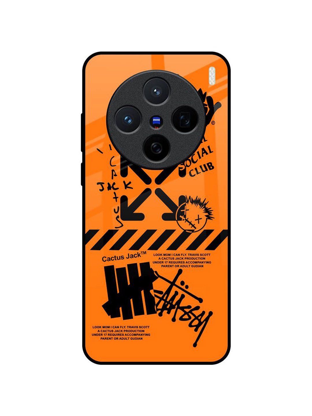

QRIOH Typography Printed Vivo X200 5G Back Case Mobile Accessories, Orange