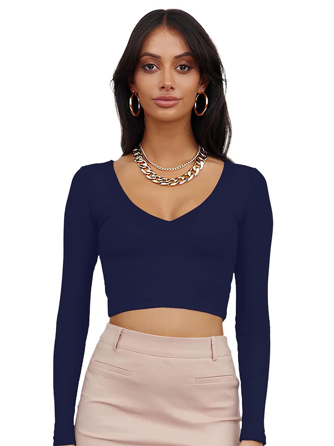 

Dream Beauty Fashion Crop Top, Navy blue