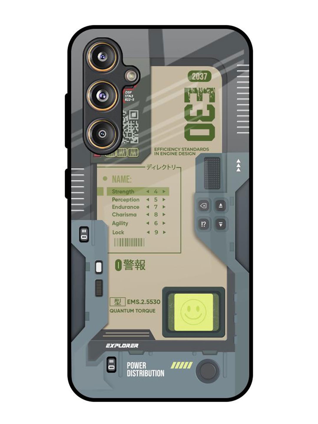 

QRIOH Typography Printed Samsung Galaxy F55 5G Back Case Mobile Accessories, Grey