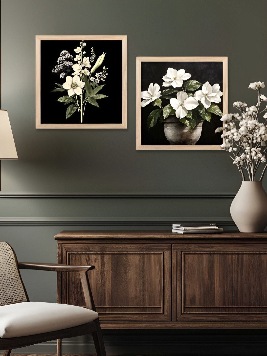 

Kotart Brown & Green 2 Pieces Wooden Floral and Botanical Wall Paintings