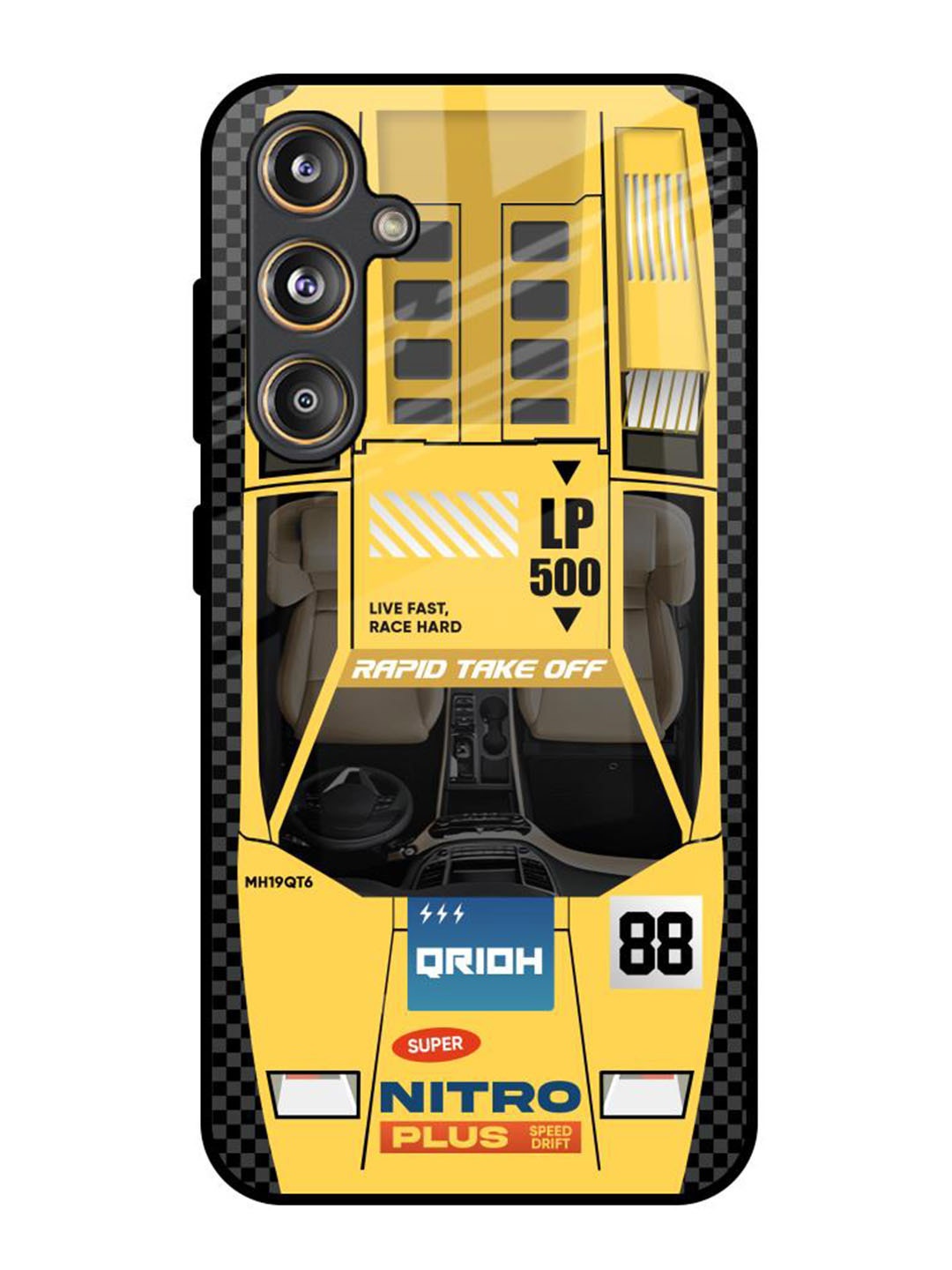 

QRIOH Typography Printed Samsung Galaxy F55 5G Back Case Mobile Accessories, Yellow