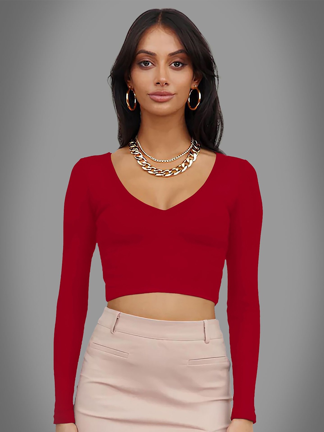 

Dream Beauty Fashion Crop Top, Red