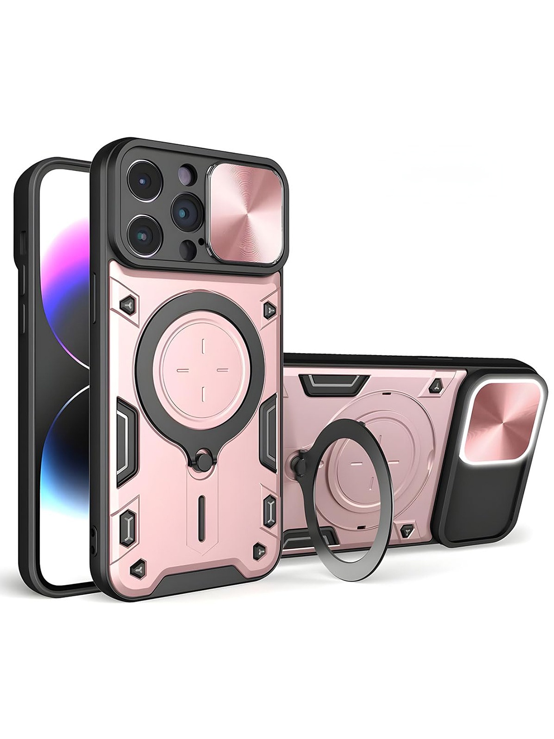 

LIRAMARK Solid Printed iPhone 14 Pro Max Back Case Mobile Accessories, Pink