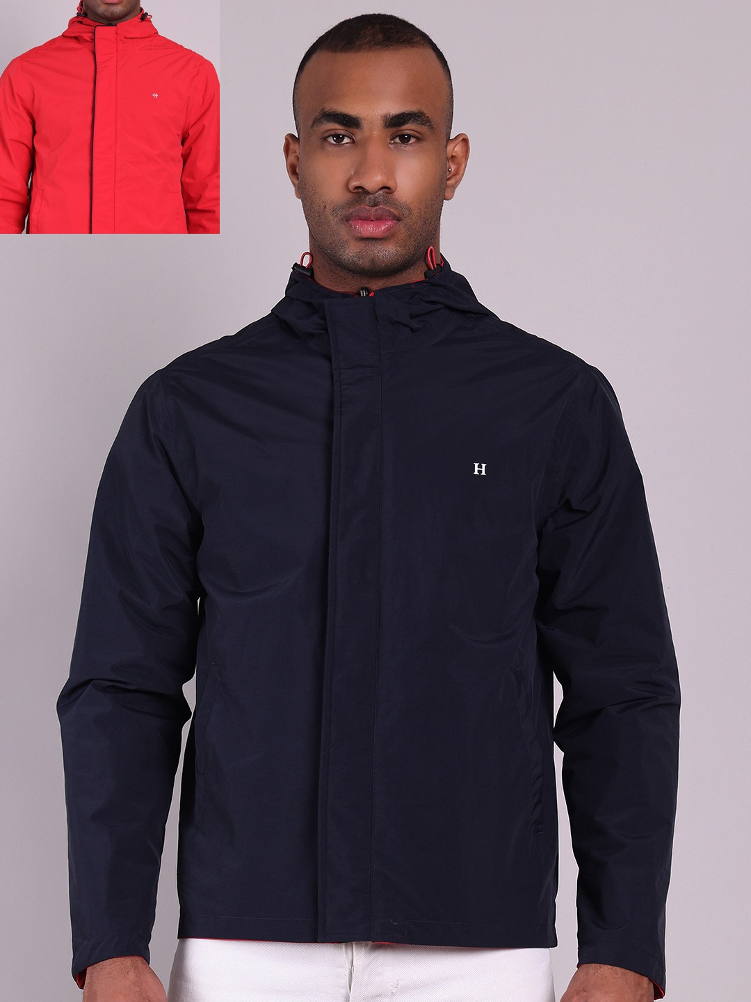 

HOUSE OF VEDAS Men Reversible Outdoor Sporty Jacket, Red
