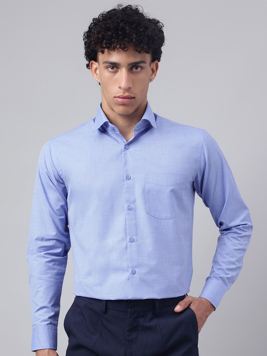 

Richlook Men Comfort Opaque Casual Shirt, Blue
